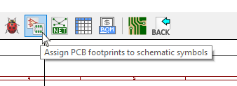 Assign Footprint button